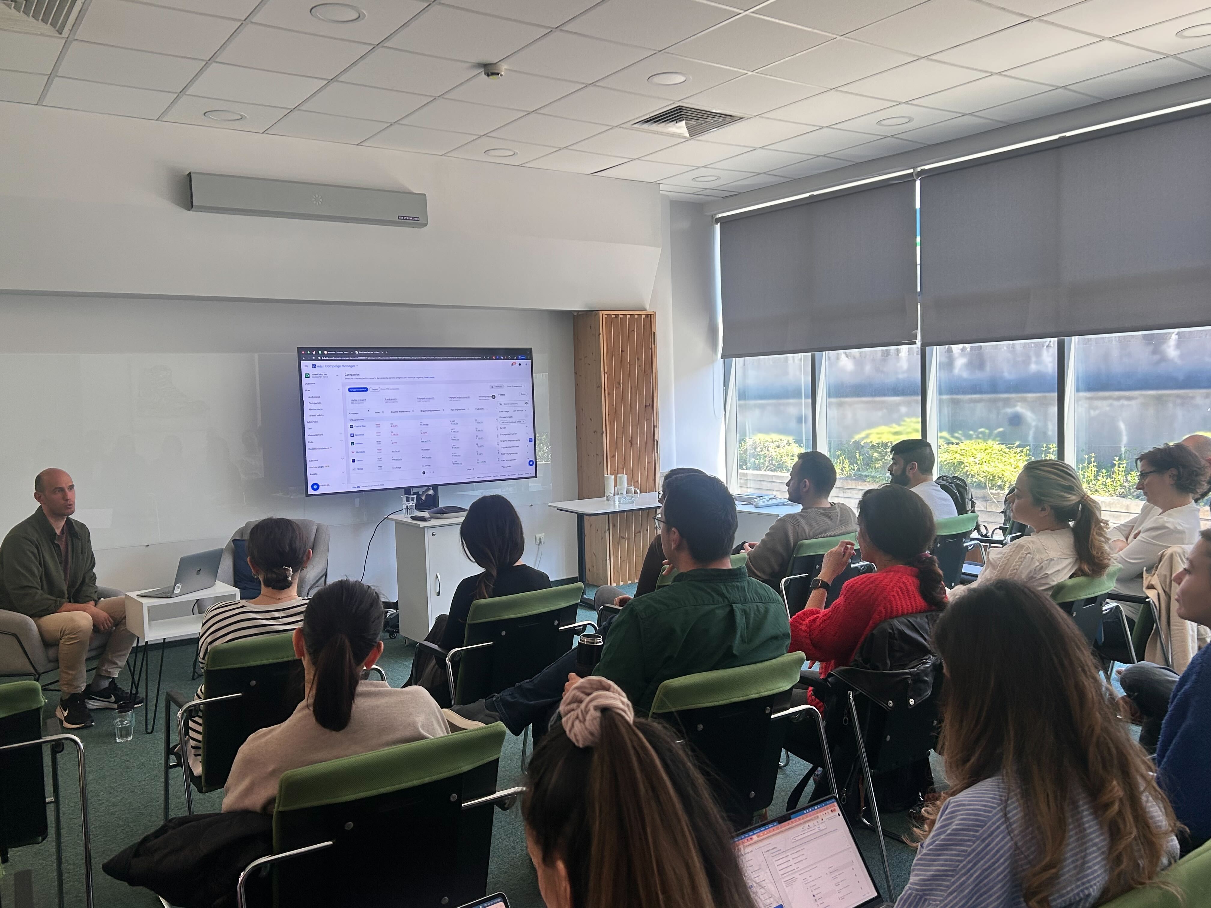 B2B marketers at VertoTalks #21, Campus X Sofia, April 2026 - LinkedIn Company Intelligence API for ABM
