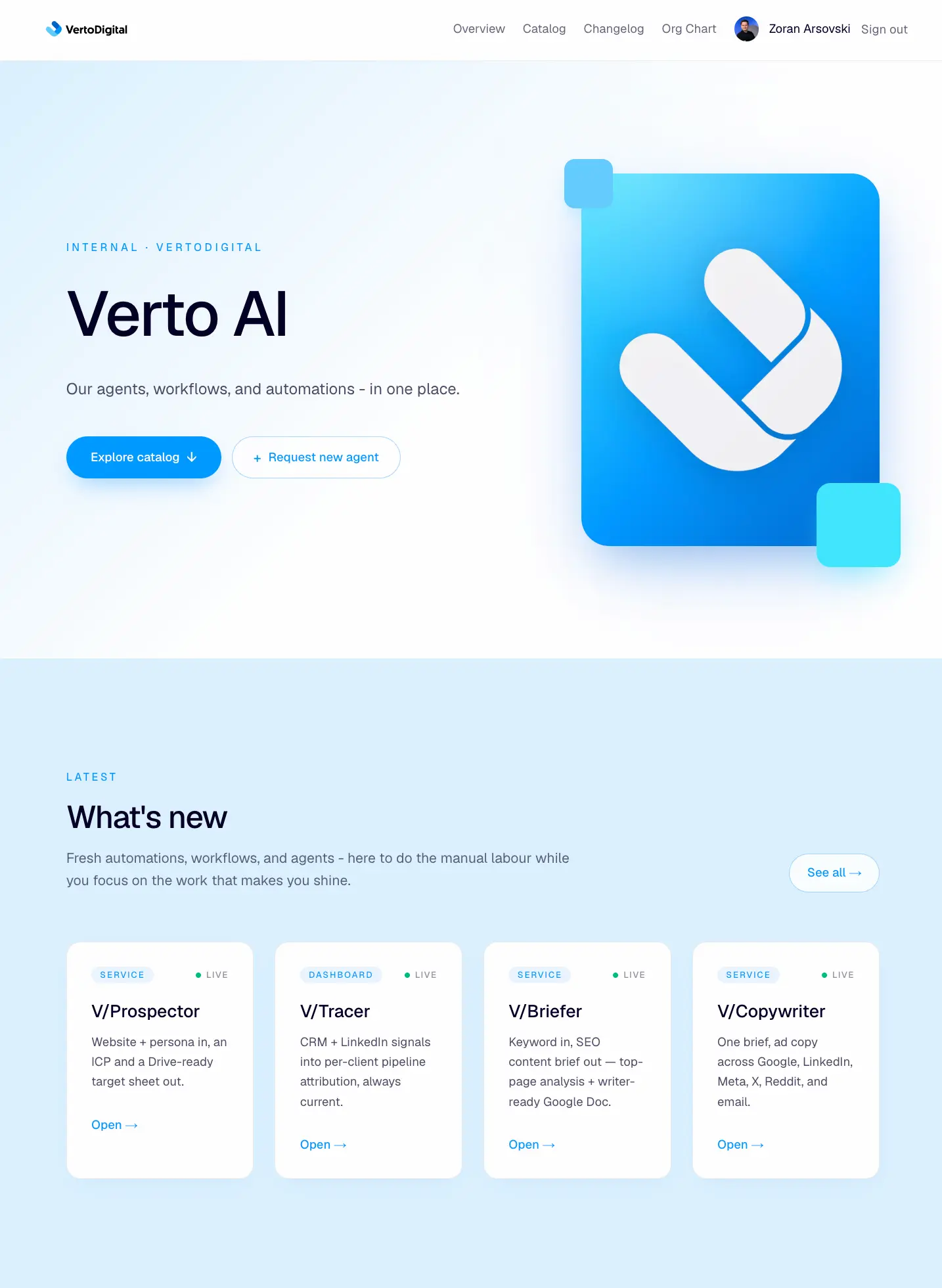 Verto AI — VertoDigital's internal AI tools and pipeline intelligence platform