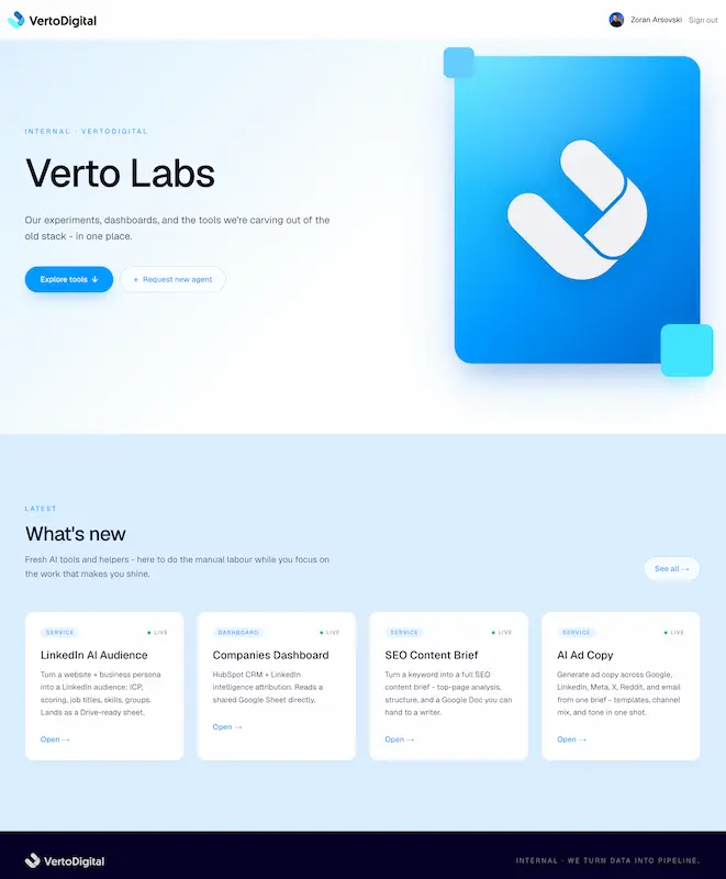 VertoDigital team working with AI tools
